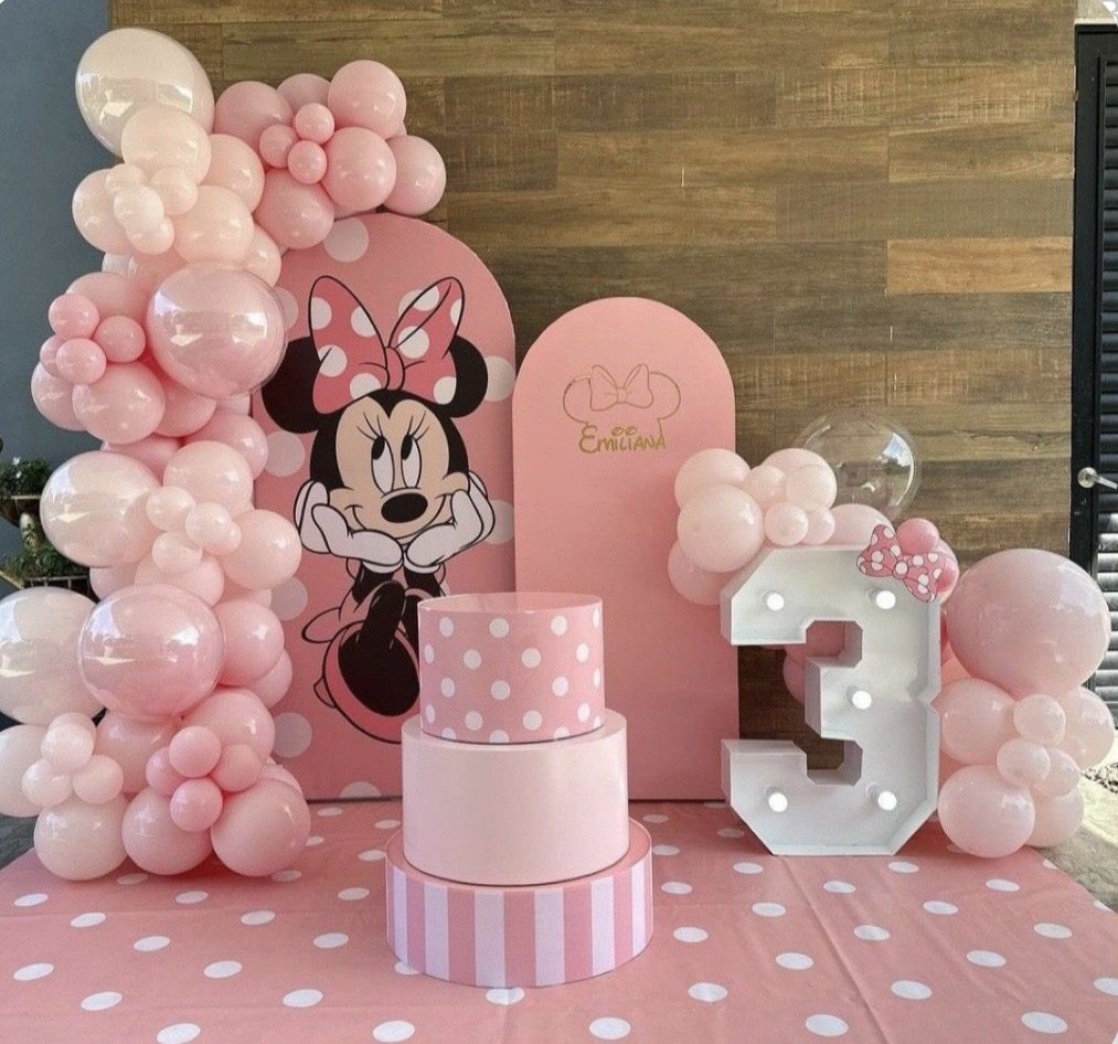 Pink Mouse Third Birthday Setup