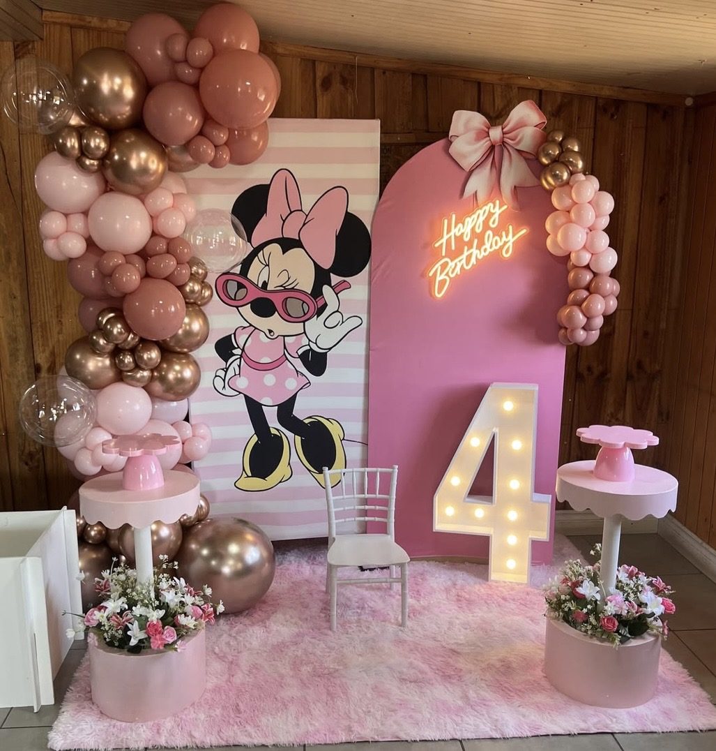 Blush & Rose Gold Fourth Birthday