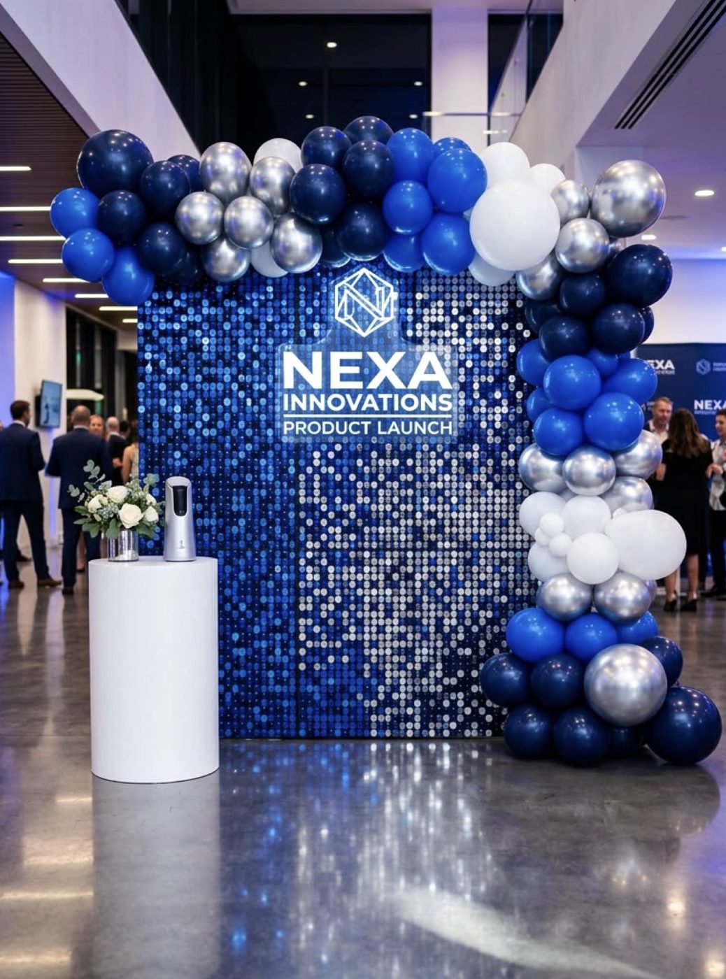 Product Launch Sequin Wall & Garland