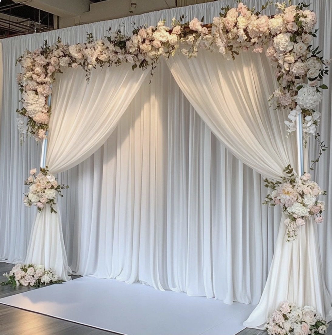 Blush Floral Arch Backdrop