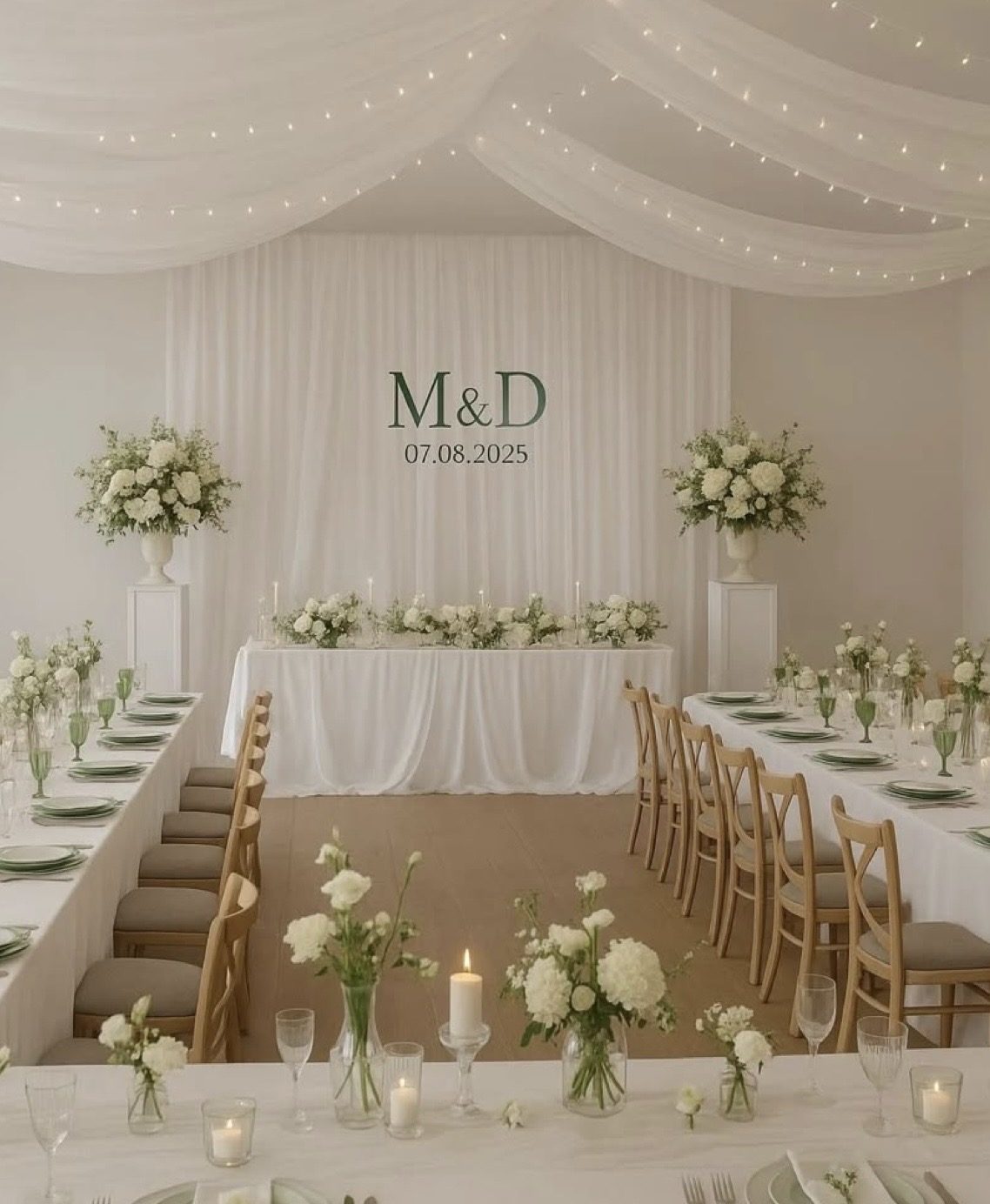 Monogram Head Table Backdrop